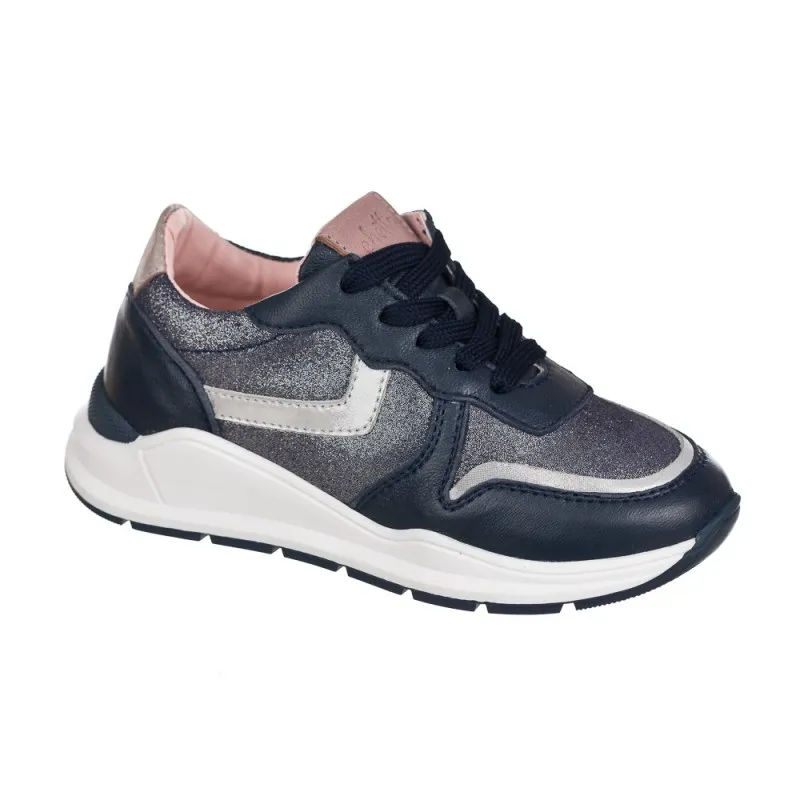 Sneaker de piel con cremallera lateral
